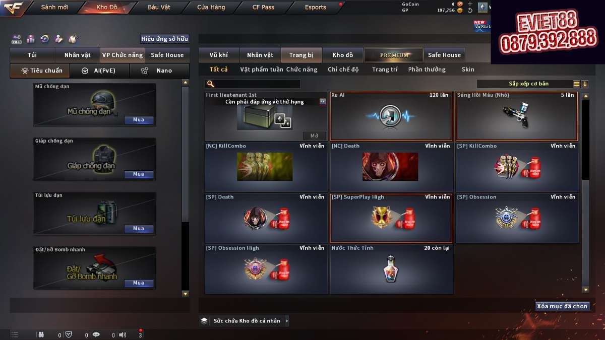 shop acc cf uy tin gia re
